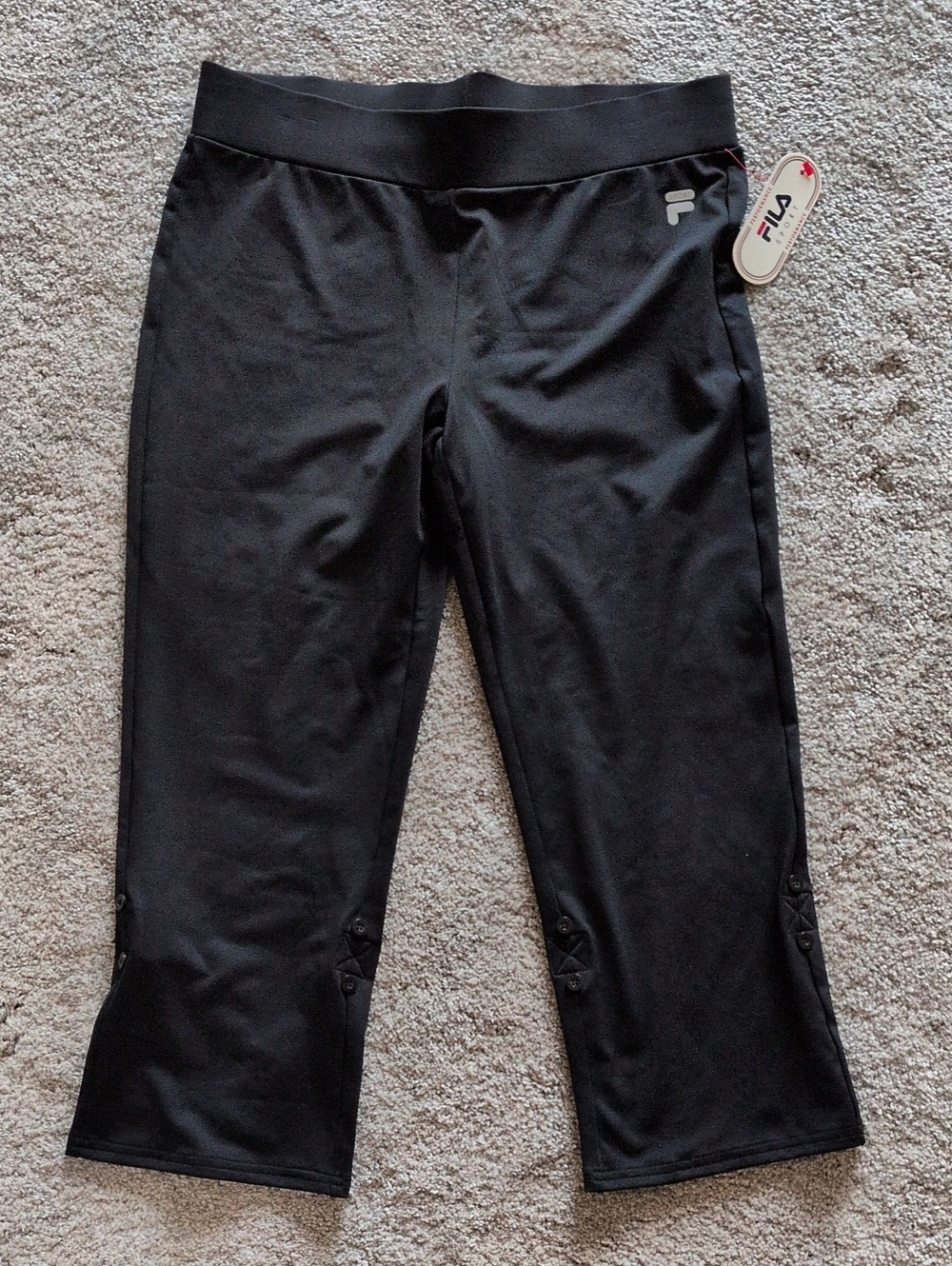 NWT Fila Black Convertible Workout Pant Size Medium